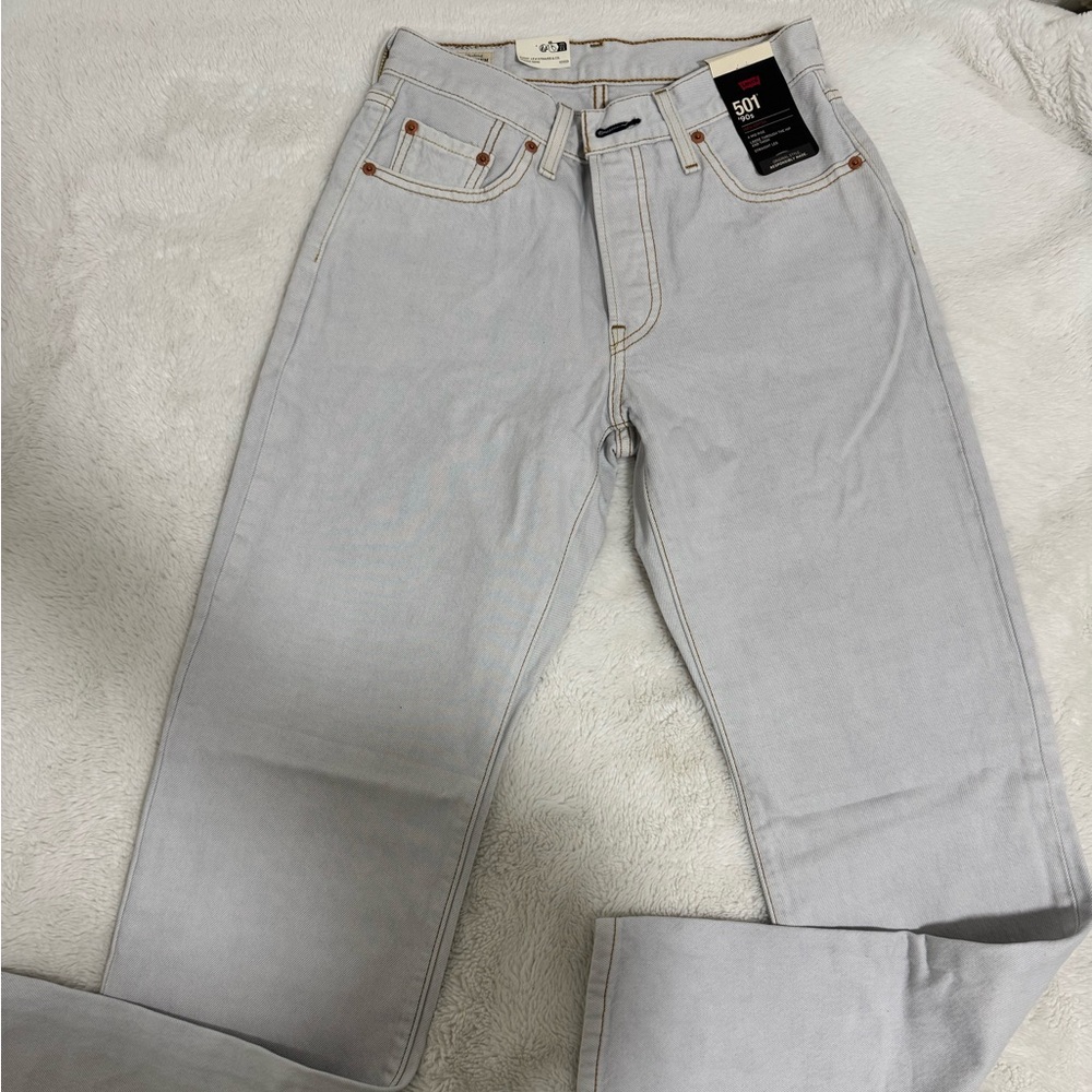 Levi's Light Gray/white 501 90s Jeans